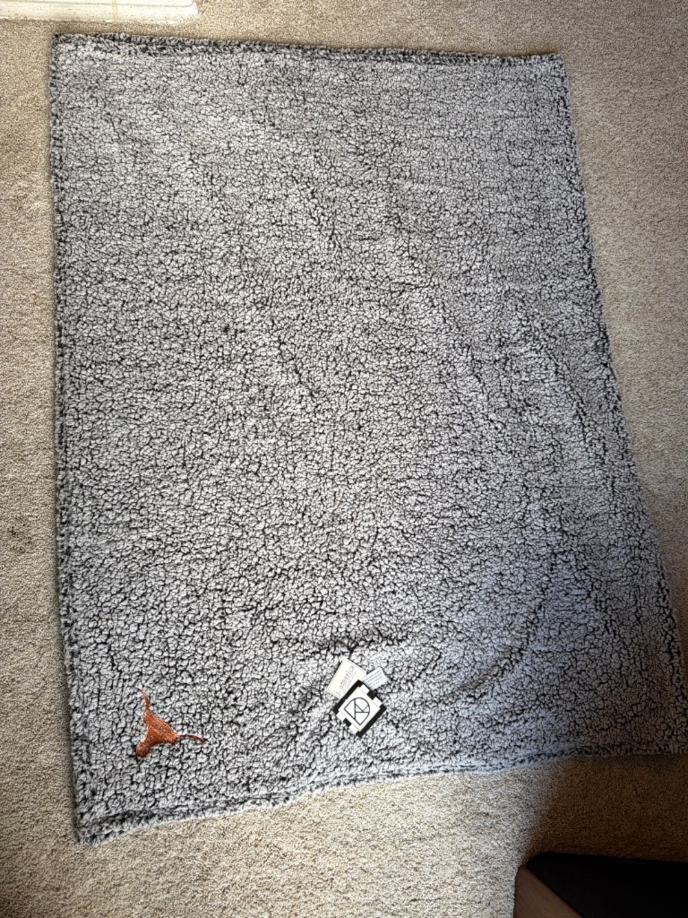 Longhorn Sherpa Blanket NWT